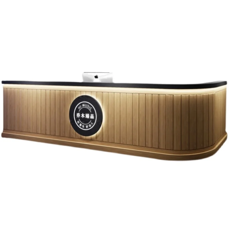 Restaurant Bar Billiards Hall Gym Milk Tea Shop Reception Desk Retro Simple