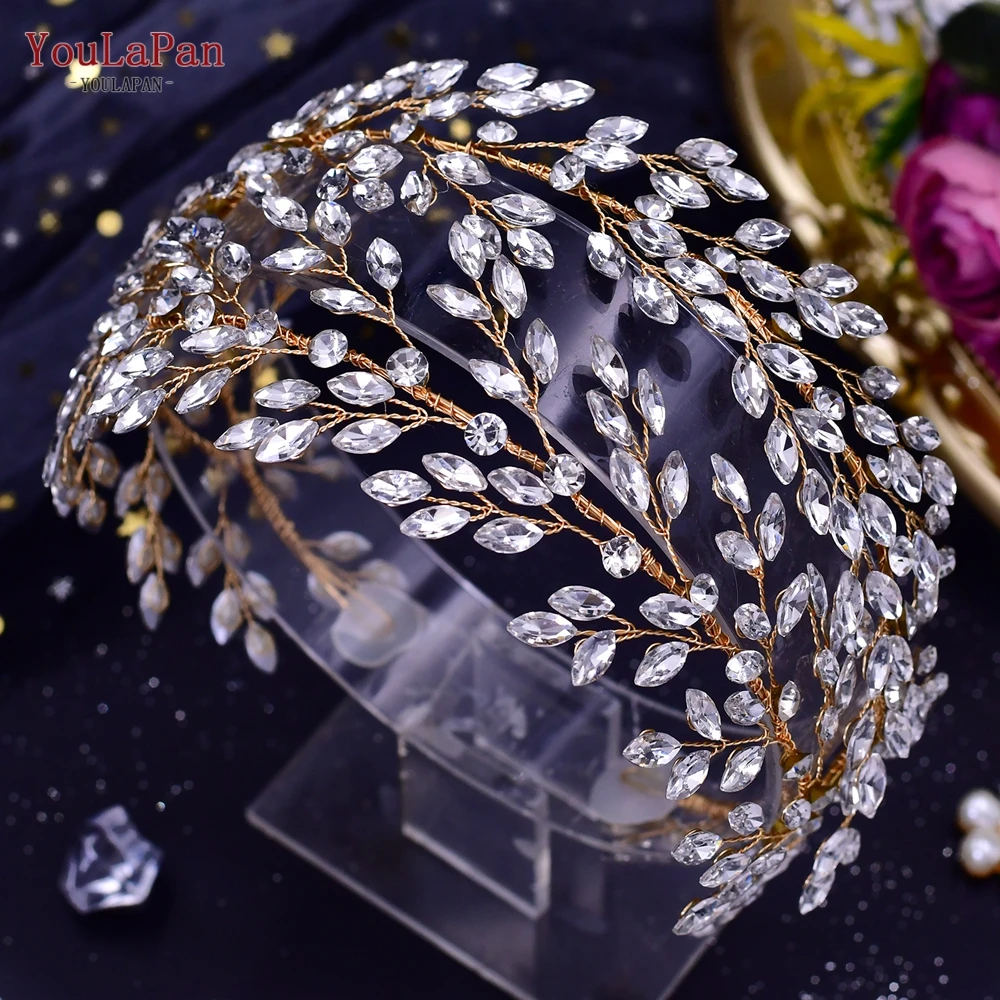 YoulaPan Noiva Casamento Tiara Mulher Headpiece Acessórios de Cabelo Bridal Bridesmaid Headpiece Rhinestone Headband para o Partido HP308