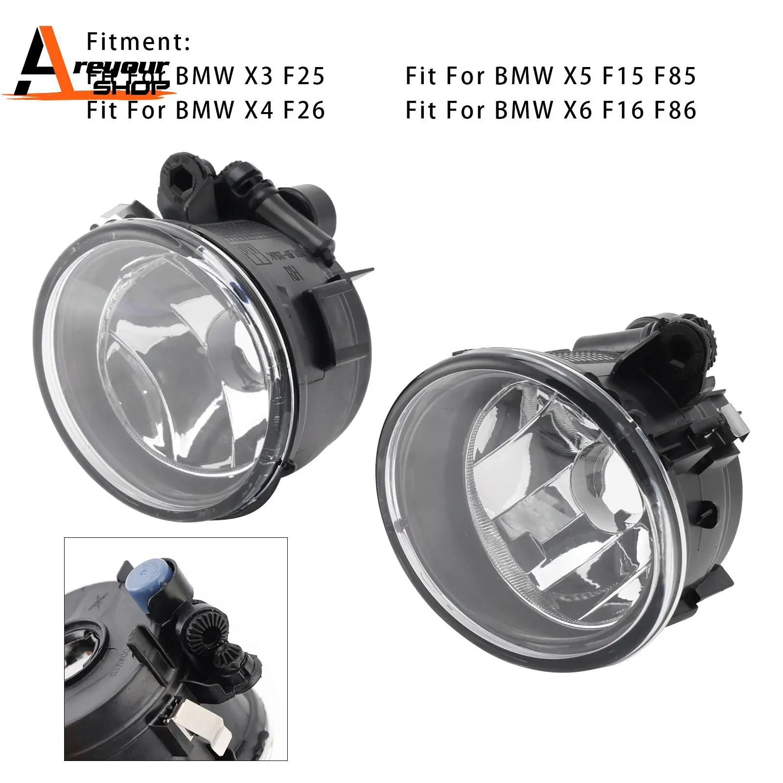 

Левая и правая передняя противотуманная фара без лампочек для BMW X3 X4 X5 X6 63177238787 63177238788