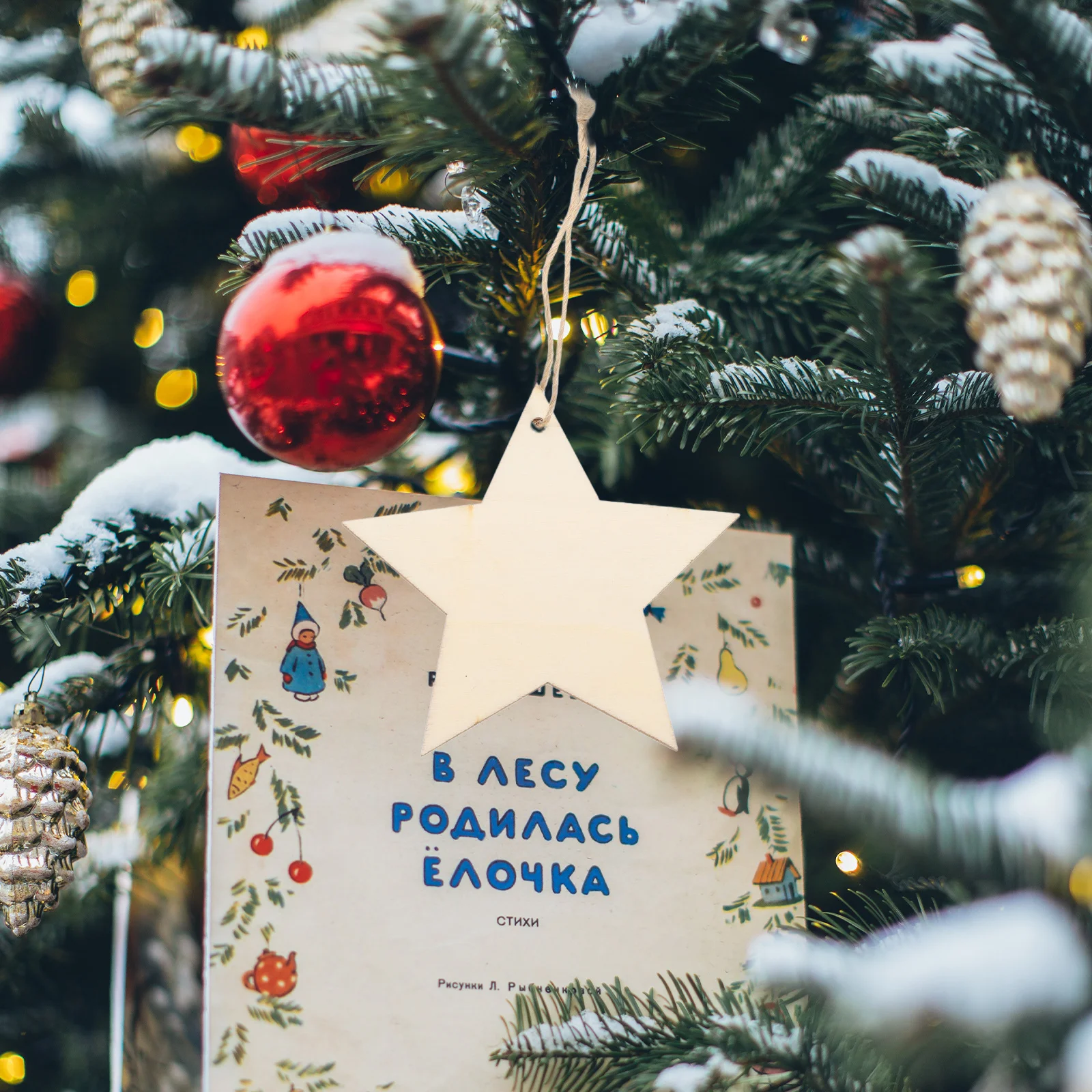 50 قطعة نجمة خشبية الخماسي معلقة المعلقات الزخرفية شجرة عيد الميلاد الحلي عيد الميلاد نافذة الباب لوازم معلقة Craft بها بنفسك الحرفية #3