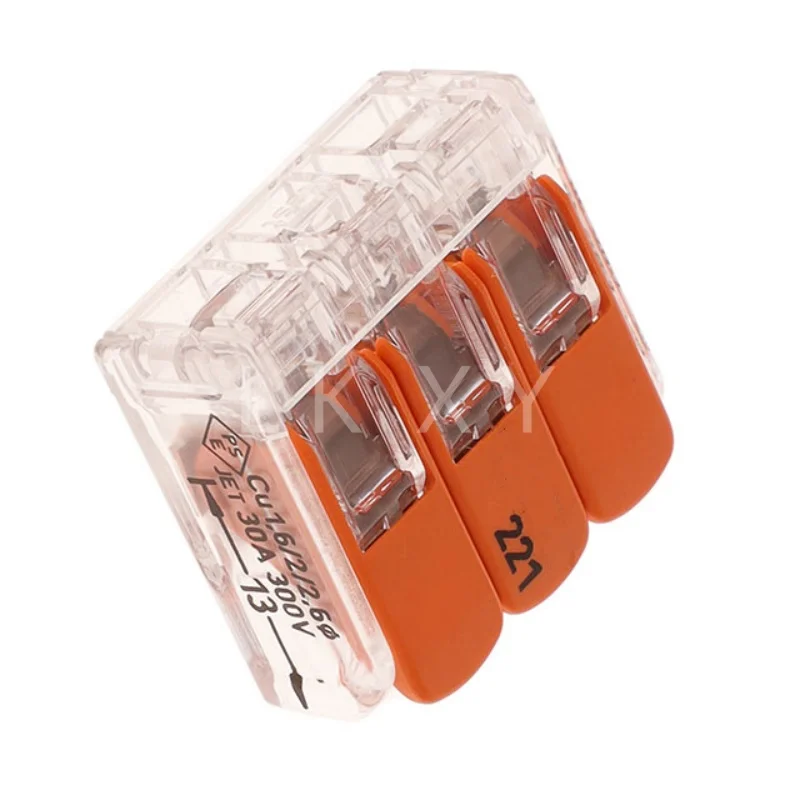 

5pcs/lot 221-613 COMPACT SPLICING CONNECTOR BULK 10-20AWG 3POS