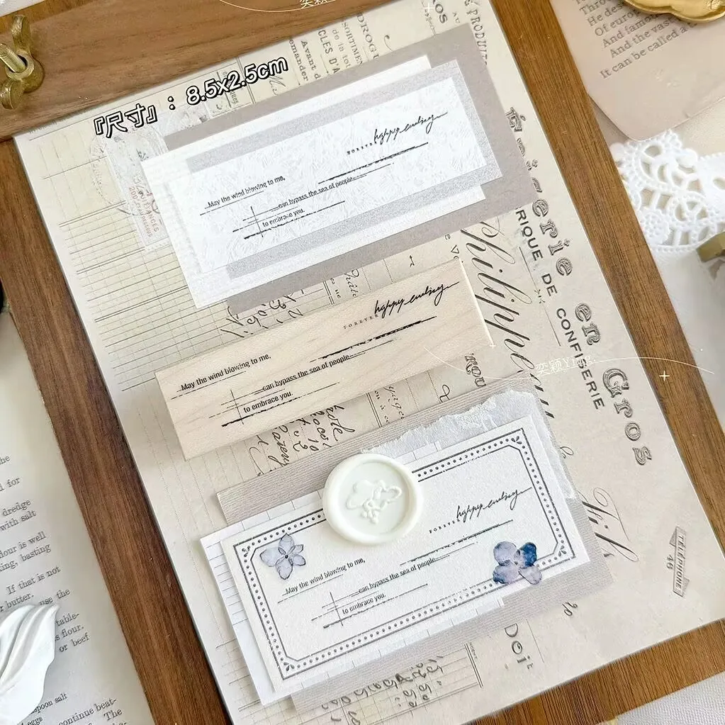 YiYing Studio Vintage The Hope From رسالة ختم مطاطي خشبي لصنع بطاقات ألبوم الصور بنفسك #3