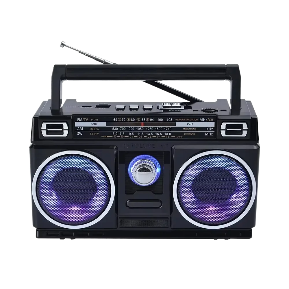 NEW RX-750D Full Band Retro Radio Blue Tooth Speakers With 9 Types Disco Lights Radio SW AM FM Support USB TF Card Music PIaye