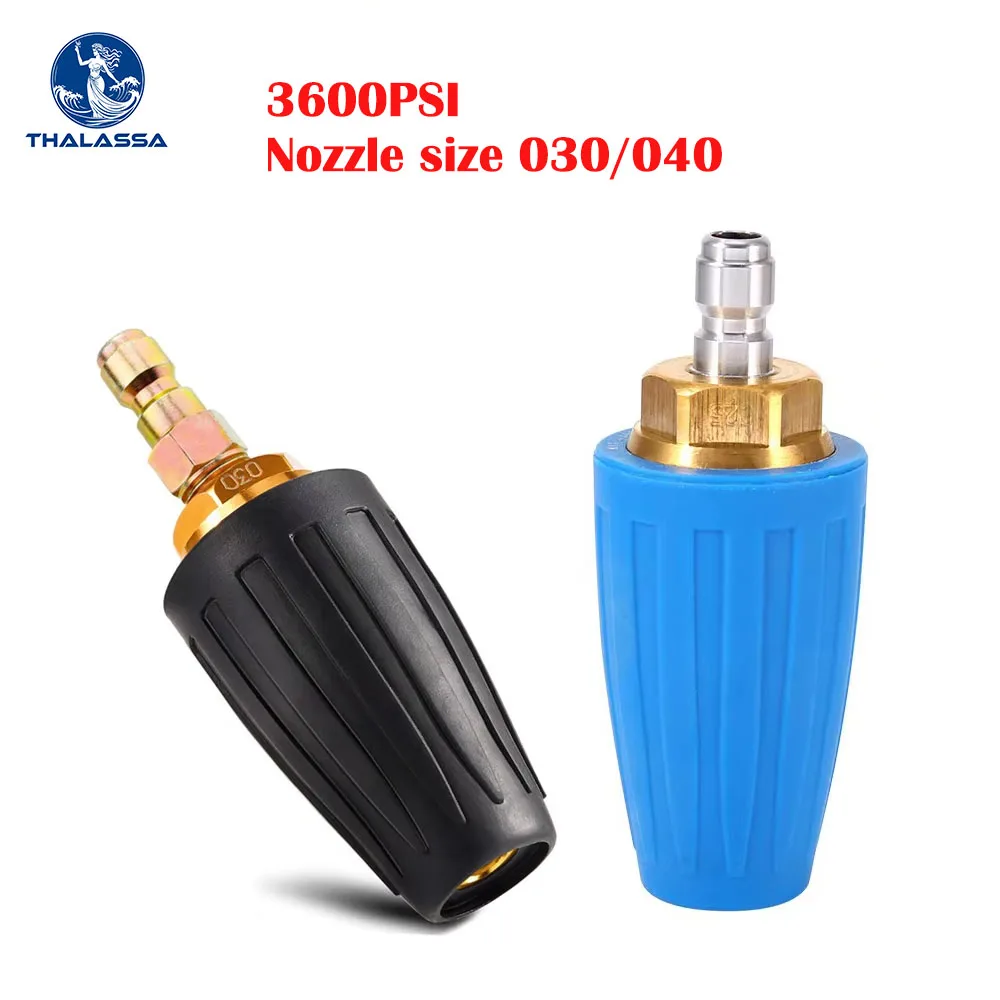 

Pressure Washer Rotating Turbo Nozzle with 1/4" Quick Connect Plug Ceramic Core 360° Nozzle for Cleaning Brick Concrete