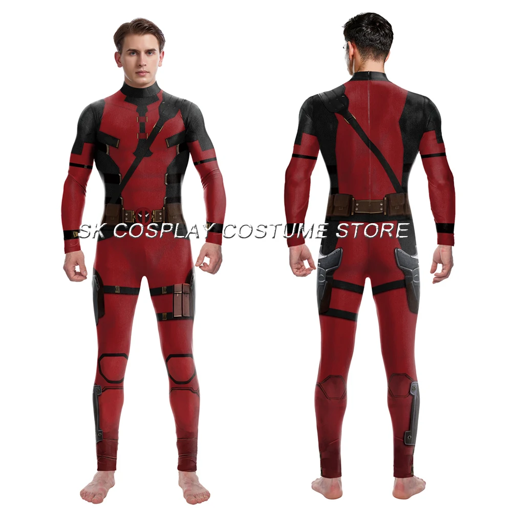 Macacão Super-herói Deadpool Cosplay para homens e mulheres, traje de Halloween, carnaval, festa Zentai, Wolverine, adultos, crianças