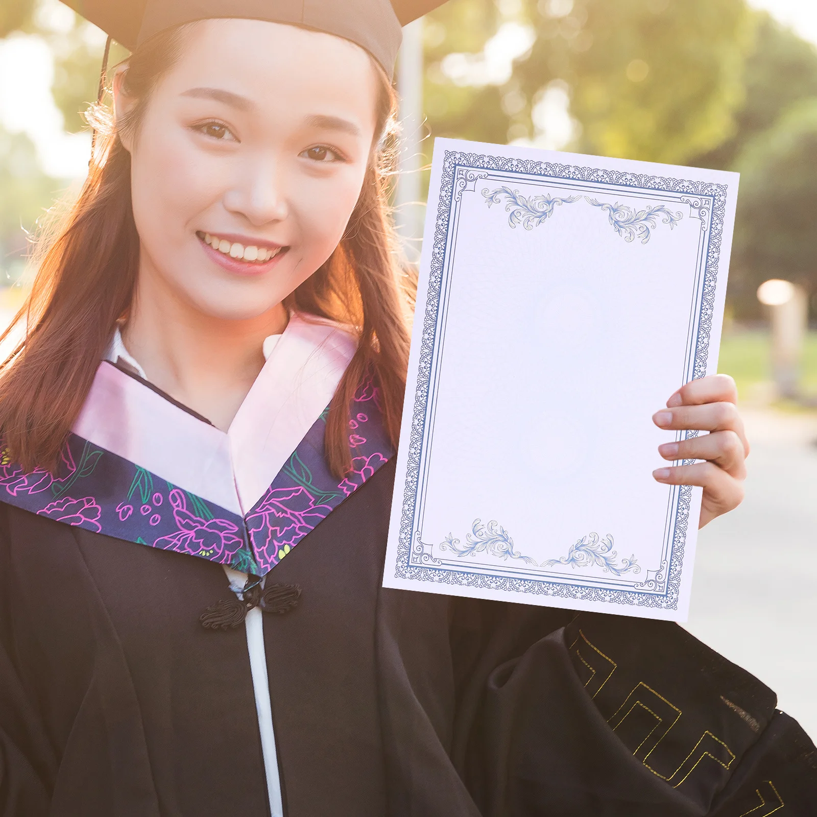 50 قطعة من ورق الدبلوم الفارغ بتصميم متعدد الاستخدامات لقدرات الطباعة لمنظمي الأعمال المدرسية