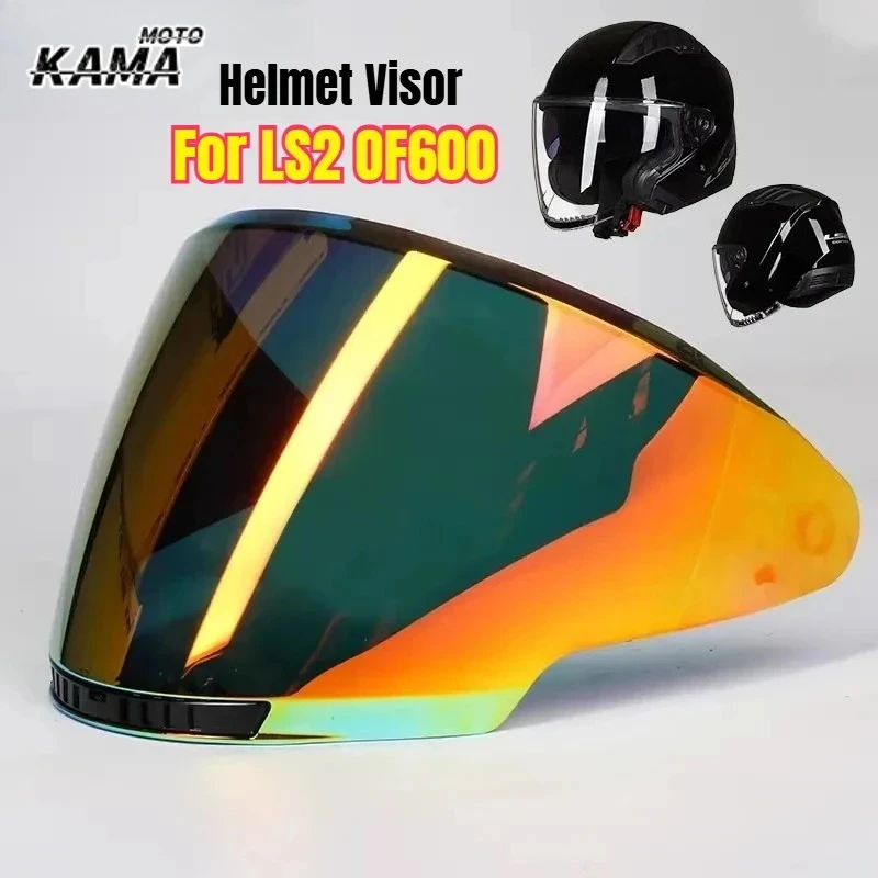 For LS2 OF600 Motorcycle Helmet Visor Helmets Transparent Gold Lens Shield Visera Lentes Para Casco De Moto