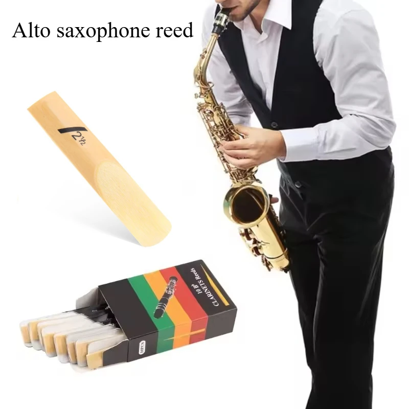 10pcs Set Classic Triple Reed for Eb Alto Saxophone Reed - Woodwind Accessories and Parts for Professional and Amateur Musicians