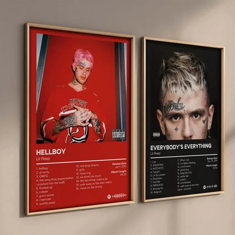 Cubierta de álbum Pop Rap, arte de pared, Lil Peep, Hip Hop, Rock, HD, aceite sobre lienzo, carteles e impresiones, decoración para el hogar, dormitorio, sala de estar, regalos