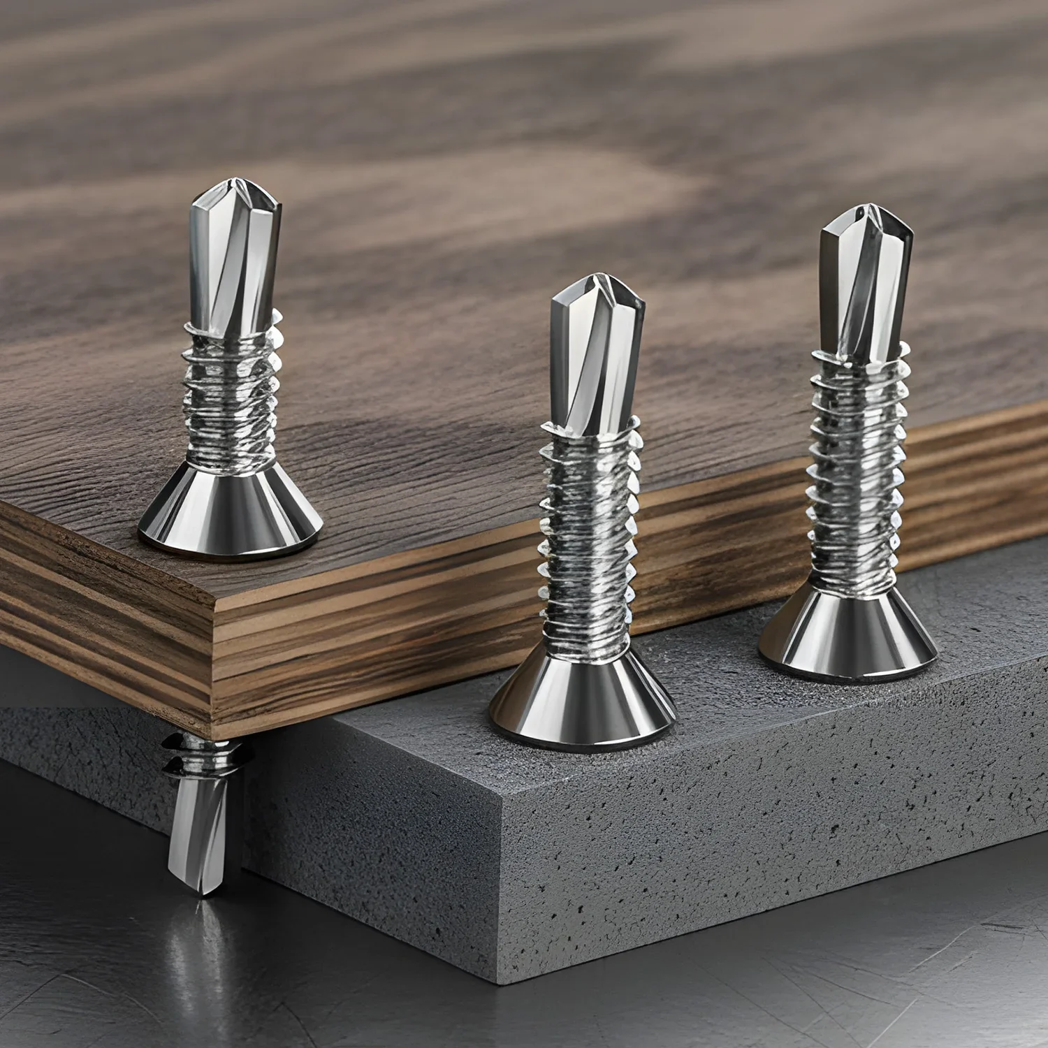 M4.2 Stainless Steel Cross Flat Head Drilling Screws Countersunk DIY Hardware Self-Tapping Phillips Fastener 13/16/19/25/32/38mm