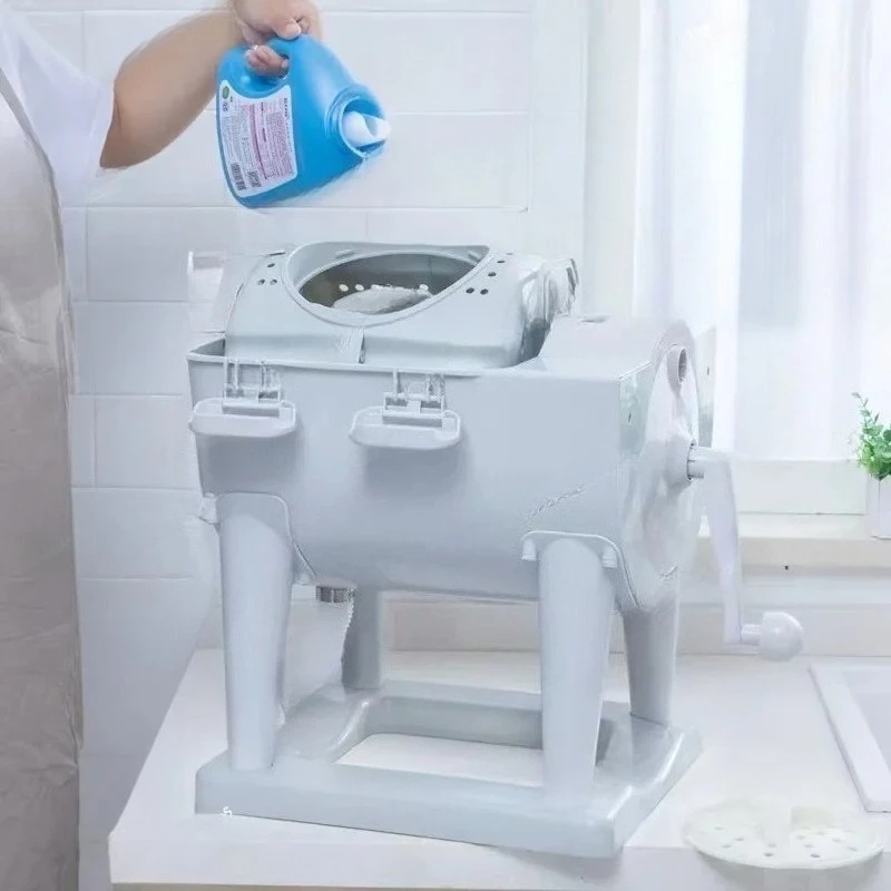 Hand Crank Drum Washing Machine Dehydrator Student Dormitory Washing Machine Plastic