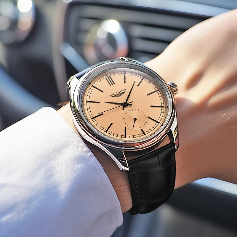 Мужские модные ретро кожаные часы кварцевые аналоговые деловые наручные часы подарок на день рождения