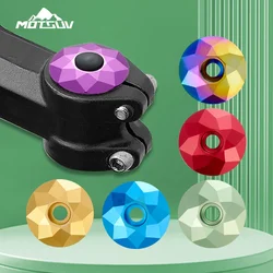 MOTSUV 3D Headset Stem Caps Pack Light Aluminum Alloy with Screws for MTB Bike Road Mountain Bicycle Cycling Parts Accessories