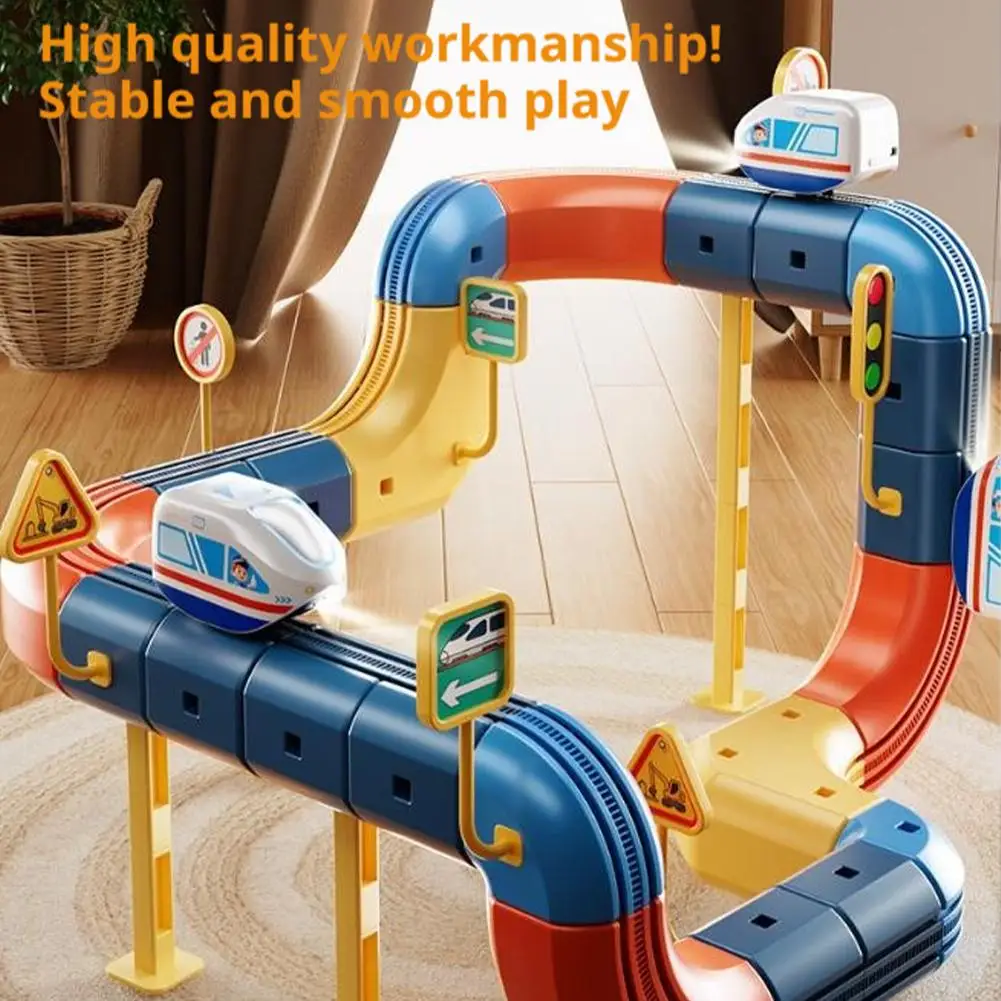 

Магнитный электрический поезд Snaen для детей-развивающие строительные игрушки STEM, креативная антигравитационная машина «сделай сам», игрушка Монтессори