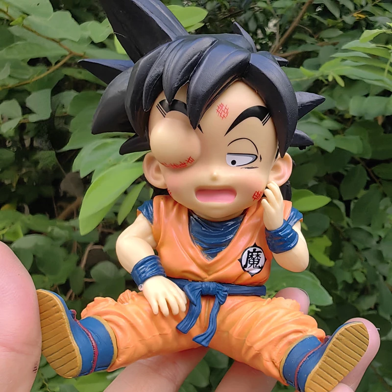 Modelo de dibujos animados de Dragon Ball sentado a mano, juguetes para niños, regalo de cumpleaños, adornos de escritorio, decoración de coche