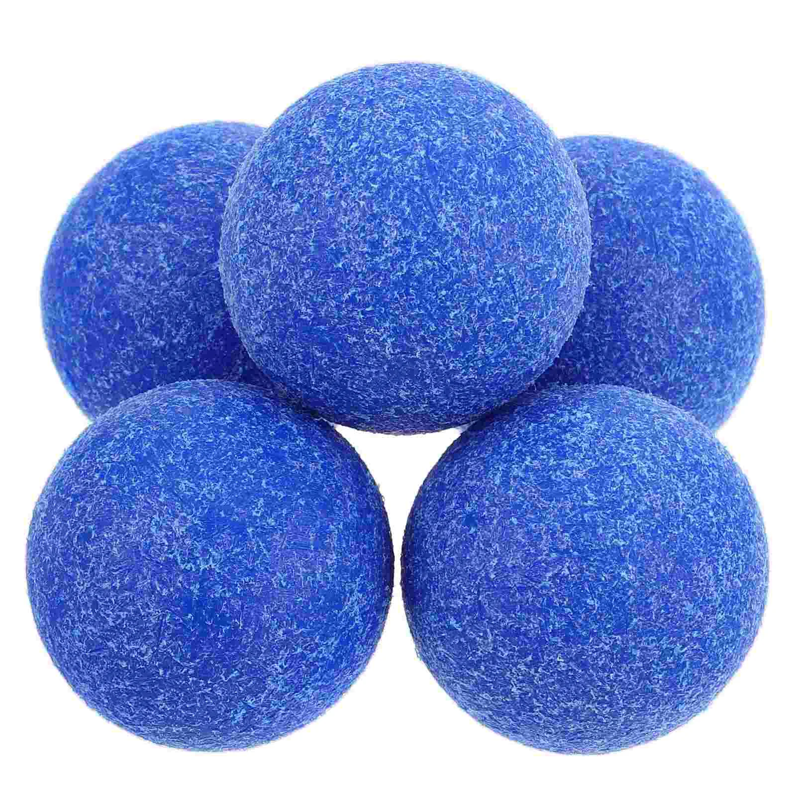 

5 Pcs Small Football Desktop Matte Mini Foosball Man Replacement Soccer Blue Plastic