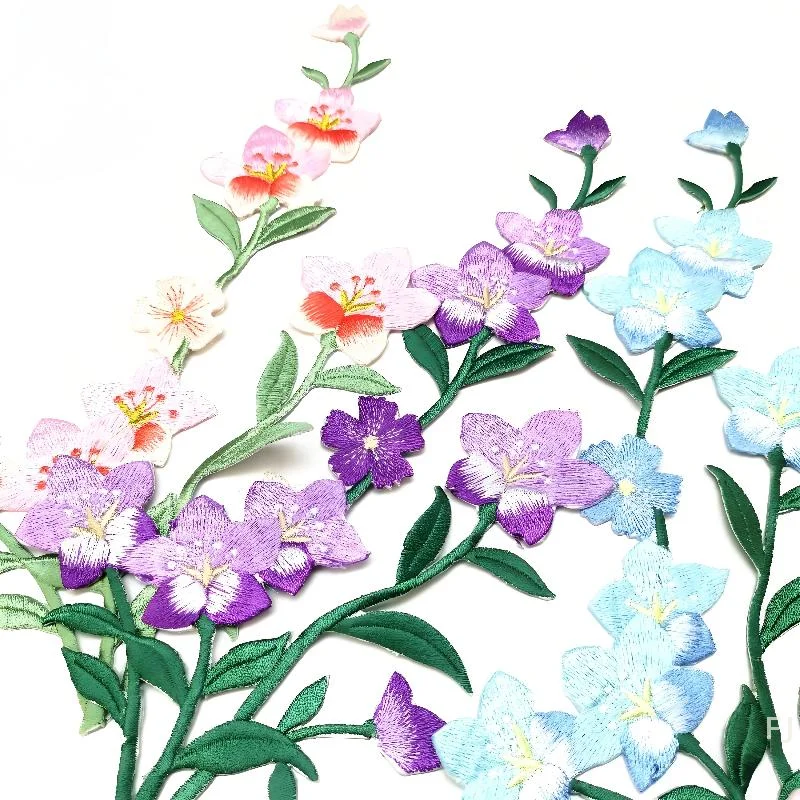 [YU]꽃무늬 다림질 스티커 자수 패치 데칼 스커트 의류 액세서리 장식용 패브릭 패치