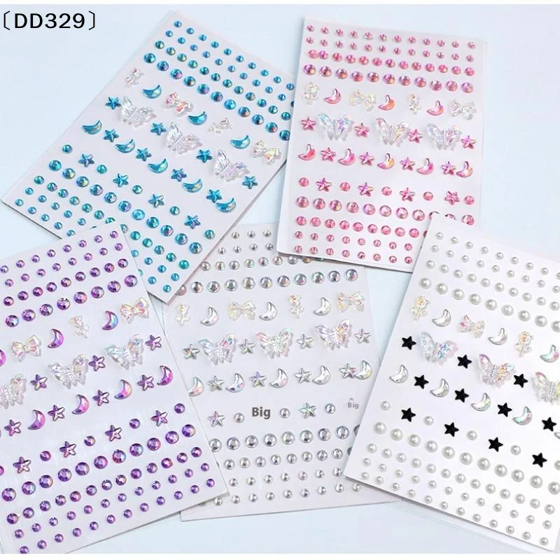 

Наклейки-тату с кристаллами и стразами для лица и тела в виде бабочек, для макияжа, ногтевого дизайна и сценического грима〔DD329〕