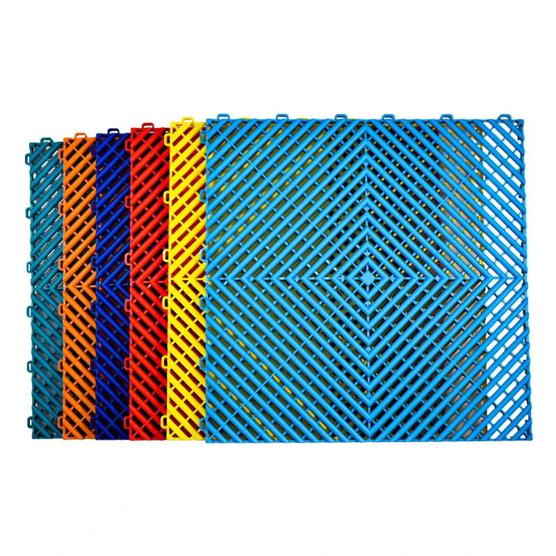 Free Flow Durable Pp Garage Floor Tiles Work Great For Car Detailing Shop Car Washroom Workshop Floor Covering