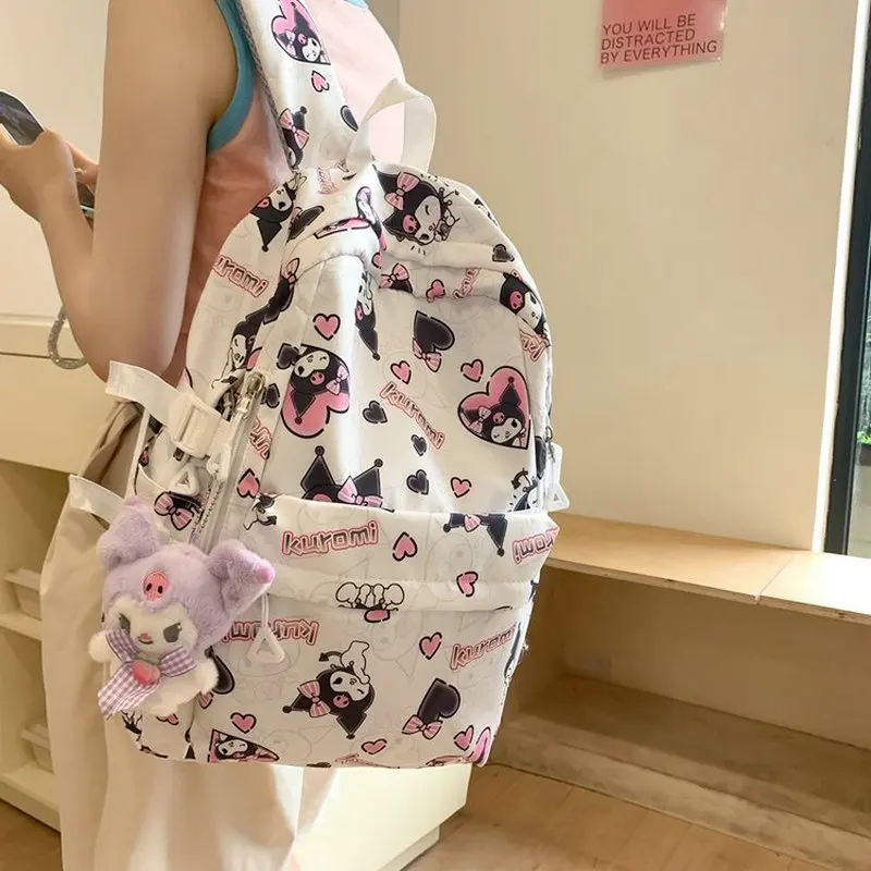 Рюкзак Hello Kitty, милый рюкзак с коричной мелодией, мультяшный школьный портфель с анимэ, повседневный дорожный рюкзак для девочек