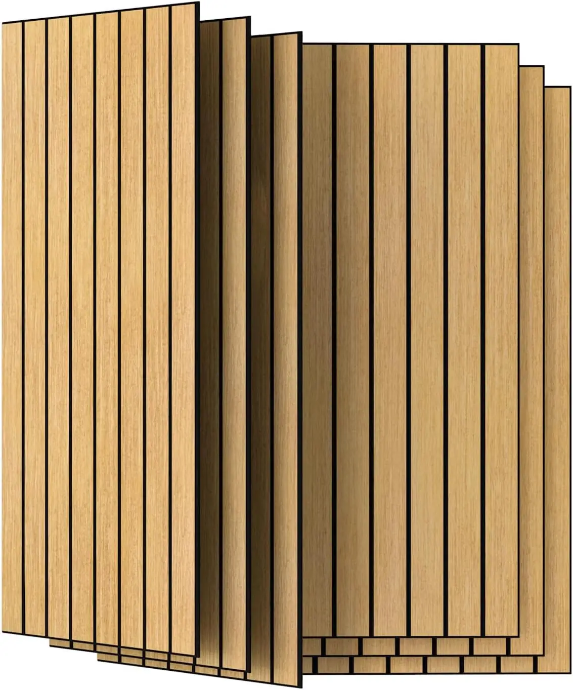 

6 Pcs 47.2 x 23.6 Inches Acoustic Panels, Sound Absorbing Wall Panels for Home Theater, Office, Studio, Teak