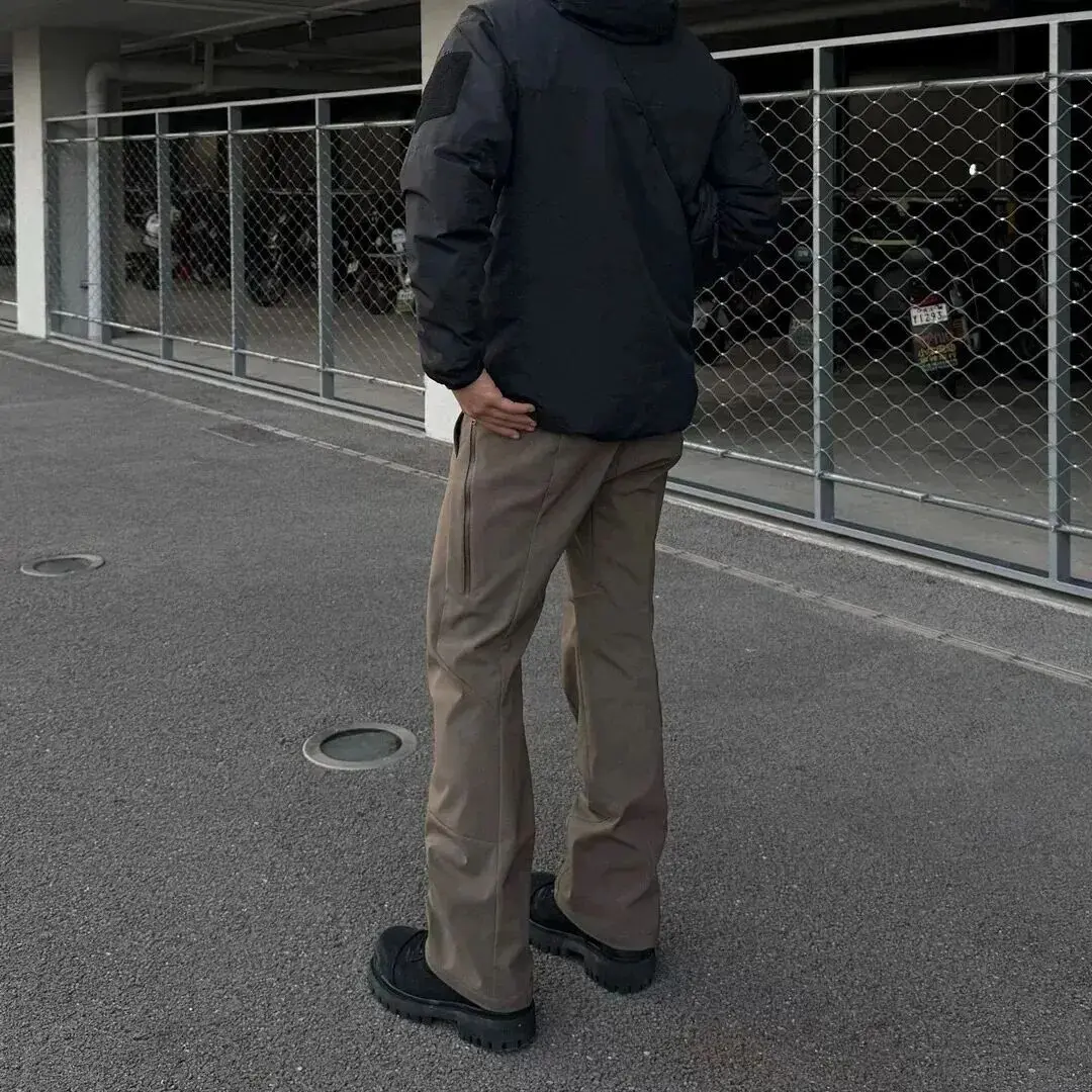 

Water-Resistant Fce-Lined Soft ell Hiking Pants Outdoor Casual Trousers Men's Straight Leg Pants Windproof Faion Urban