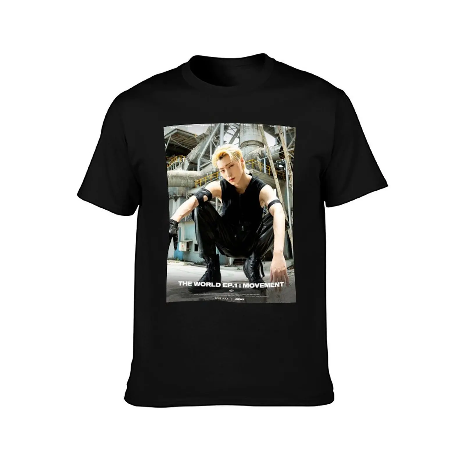 ATEEZ SAN THE WORLD EP.1 : MOVEMENT GUERRILLA T-Shirt for a boy custom t shirt baggy shirts heavyweight t shirts for men