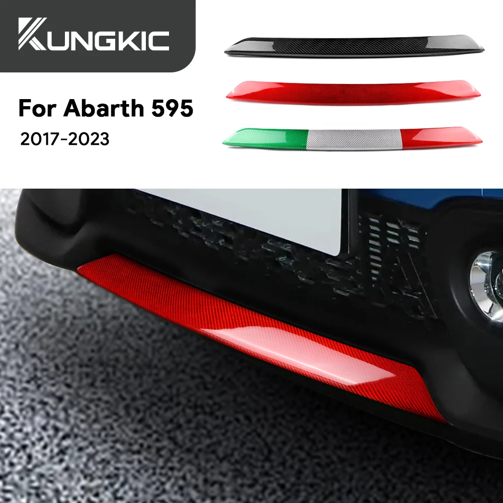 

Hard Dry Carbon Fiber For Abarth 595 695 2017 2018 2019 2020 2021 2022 2023 Car Front Bumper Decoration Dry Carbon Accessories