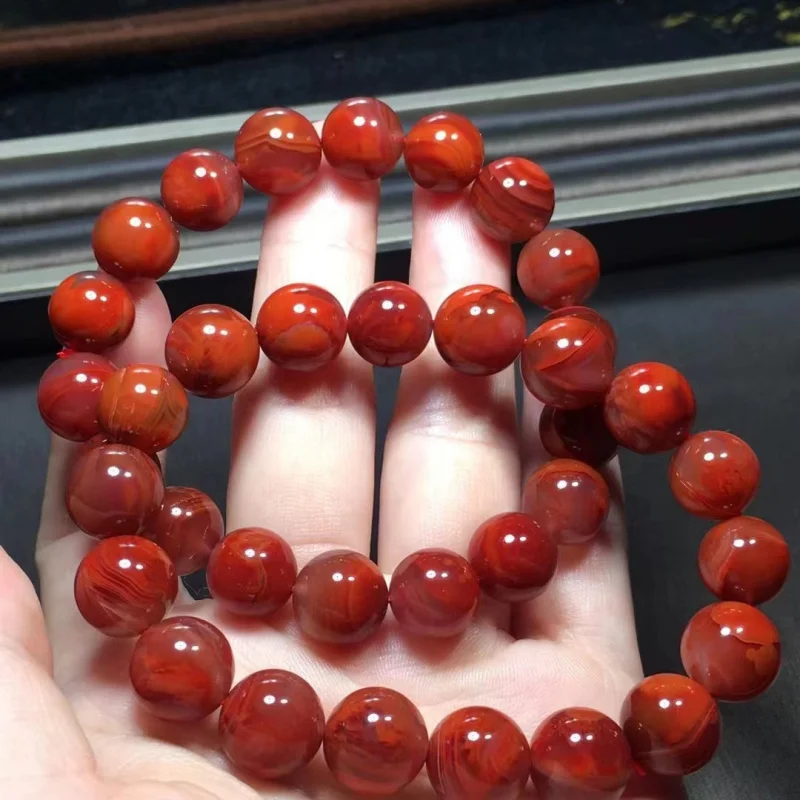 

Factory Natural South Hongchuan Material Bracelet of Meat Full of Color Bright and Smooth Jade Texture