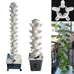 DIY pionowe donice wieżowe z 5 otworami odpinane PP kubki do kolonacji kryty bezglebowy system hydroponiczny do sadzenia warzyw