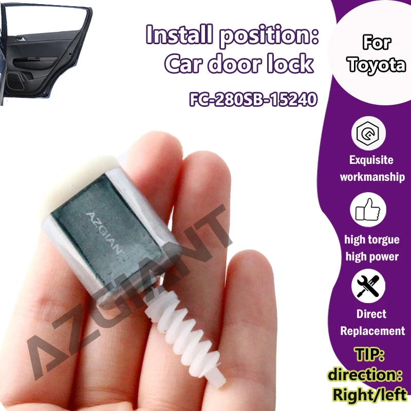 

Car Door Lock Actuator Motor For Toyota Sienta/Mirai/Tank/Roomy/Rush/C-HR X1 1.8 Hybrid ZYX10 carbon brush tool FC-280SB-15240