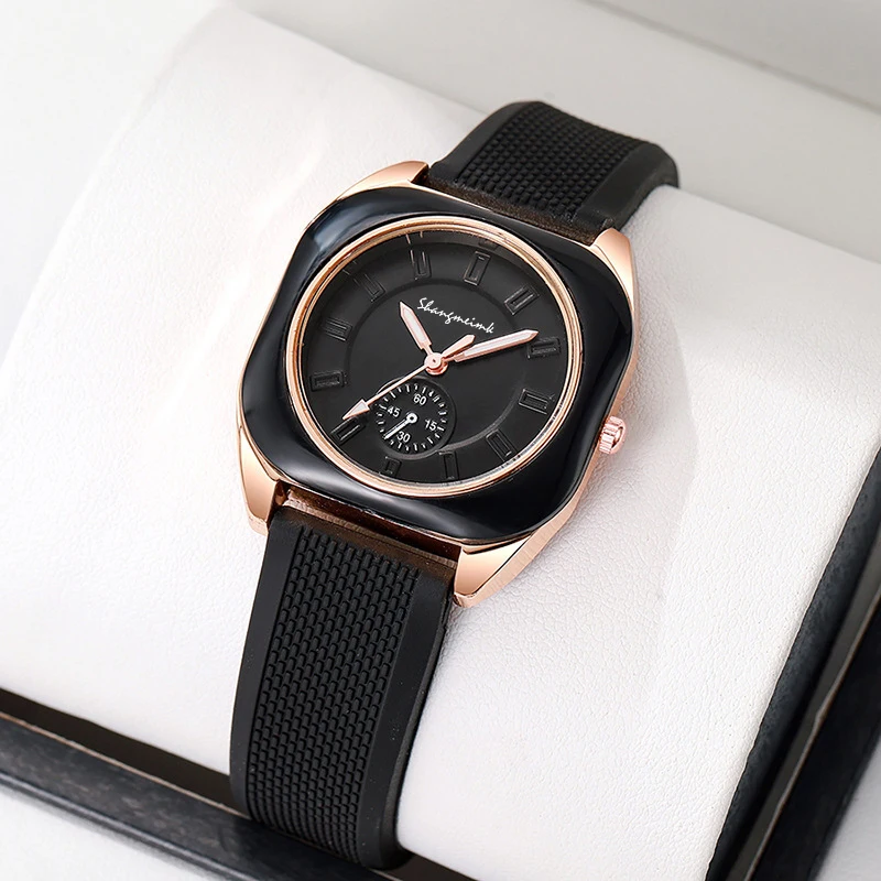 

Модные квадратные женские кварцевые часы, повседневные женские наручные часы с силиконовым ремешком, Reloj Mujer, часы для девочек, подарок