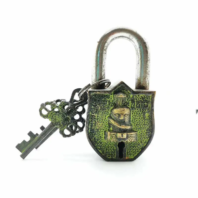 Tibet Handicrafts Solid Bronze Antiqued Locks Collections for Family Arts Lock Free Shipping HDC105