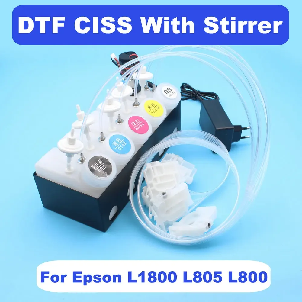 250ml L1800 L1390 L805 Ink Tank Stirrer Motor Filter Circulation Ciss Printer A3 DTF DTG White With Mixer Timer With Power Kit