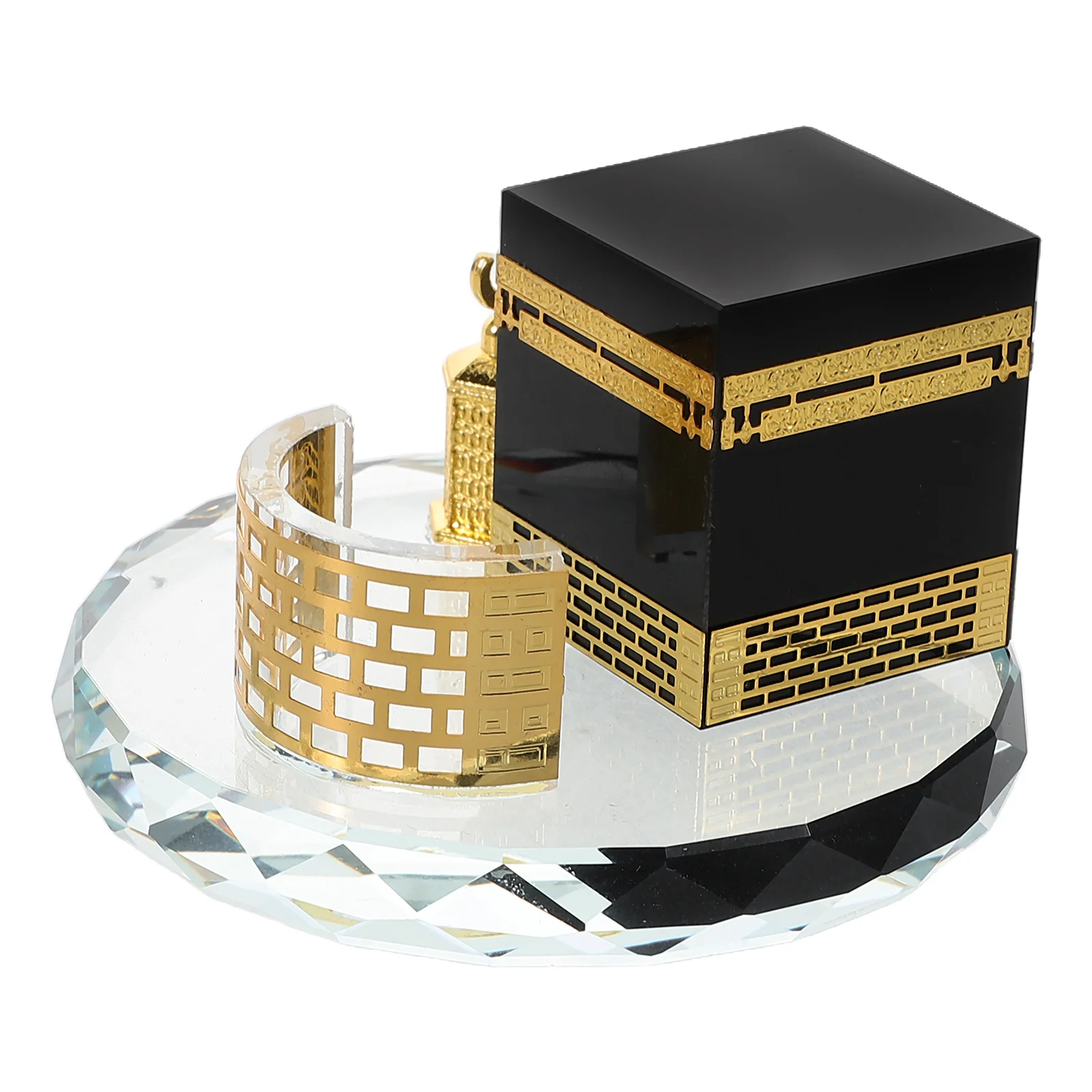 

Beautiful Crystal Round Sculpture Islamic Heritage Decor for Living Room Office Saudi Arabia Souvenir Present