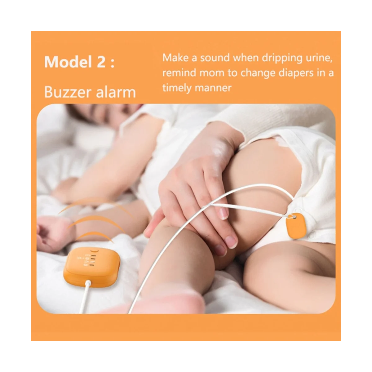 Sensor de alarma de humectación de cama USB, Monitor de alarma de orinar para entrenamiento de orinal de bebé