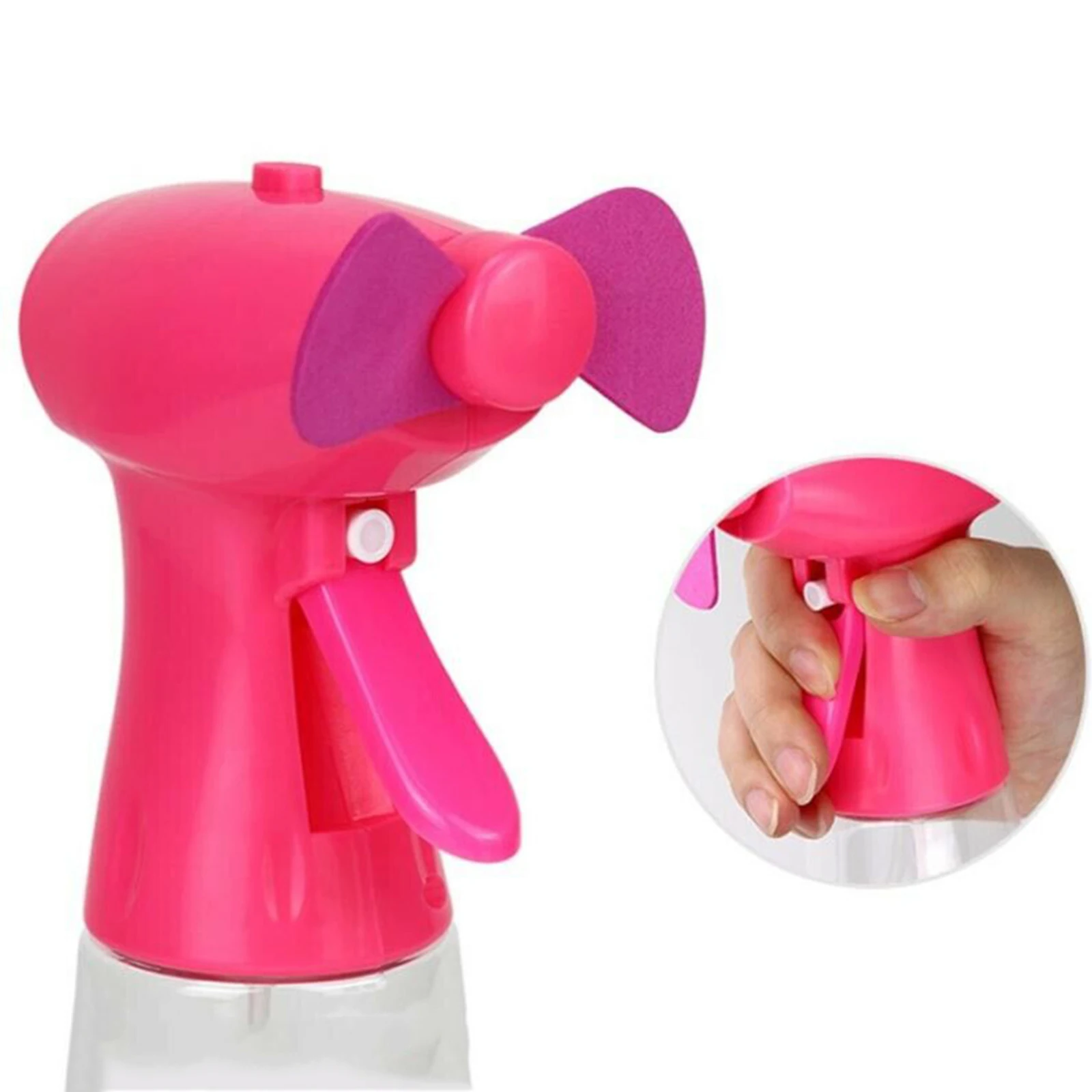 Handheld Fan Portable Spray Bottle With Mini Fan 6 Colors Plastic Water Mist Fan For Outdoor Office School Summer Useful