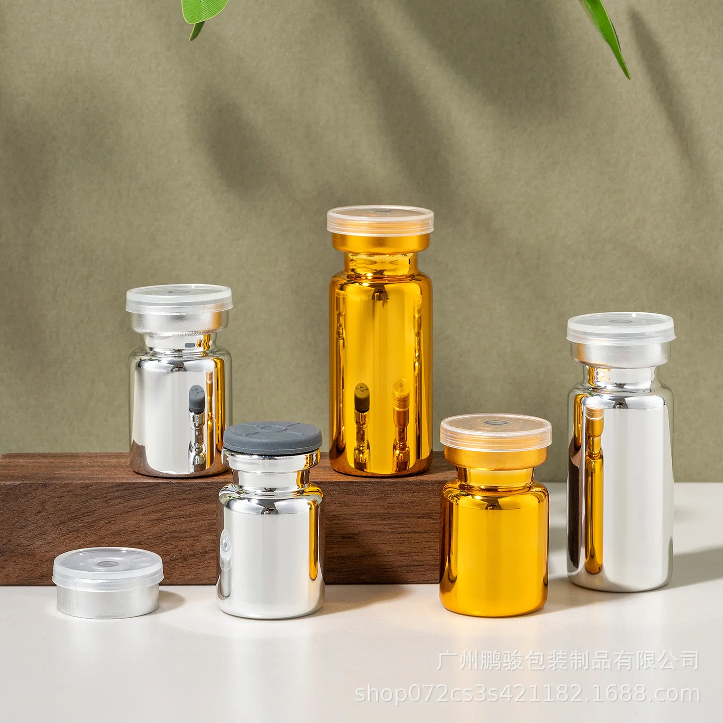50 Stück 5ml 10ml Glasfläschchen Sterile Ampullen Leere Laborfläschchen mit Selbstheilendem Injektionsport und Abklappbarem Aluminiumverschluss – Detail 3