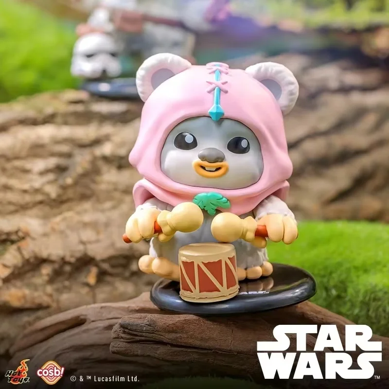 Brinquedos quentes oficial star wars ewok cosmi mistério caixa cega mini figuras bonito colecionável decoração de mesa fãs colecionadores presente aniversário