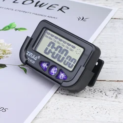 Car Electronic Digital Clock Second Chronograph With Lcd Display Black (with 1 Button ) Car Alarm Clocks Black