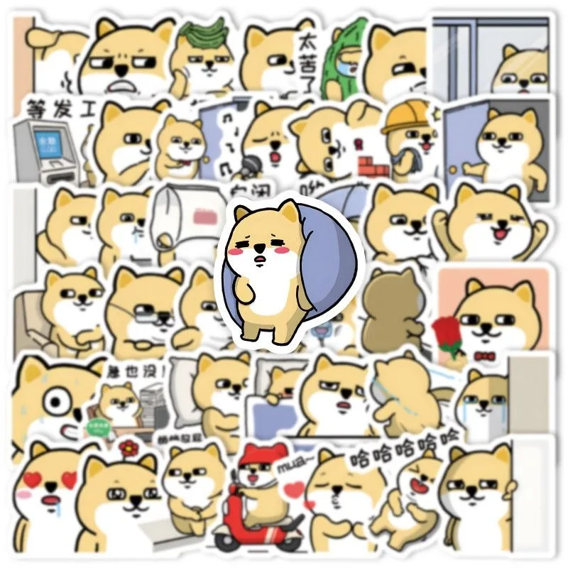 สติกเกอร์ตกแต่งลายกราฟฟิตี้สร้างสรรค์ลายการ์ตูนชิบะอินุ 100 ชิ้น