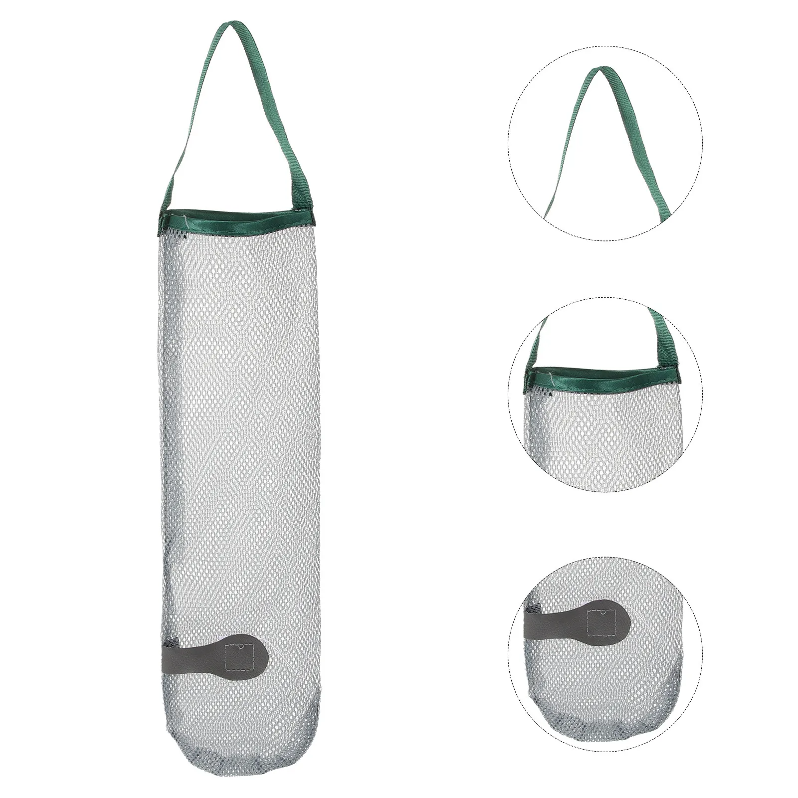 Hanging Kitchen Storage Bag Mesh Organizer for Garbage Bags Recycling Vegetable Storage Wall Mount Breathable Washable Polyester
