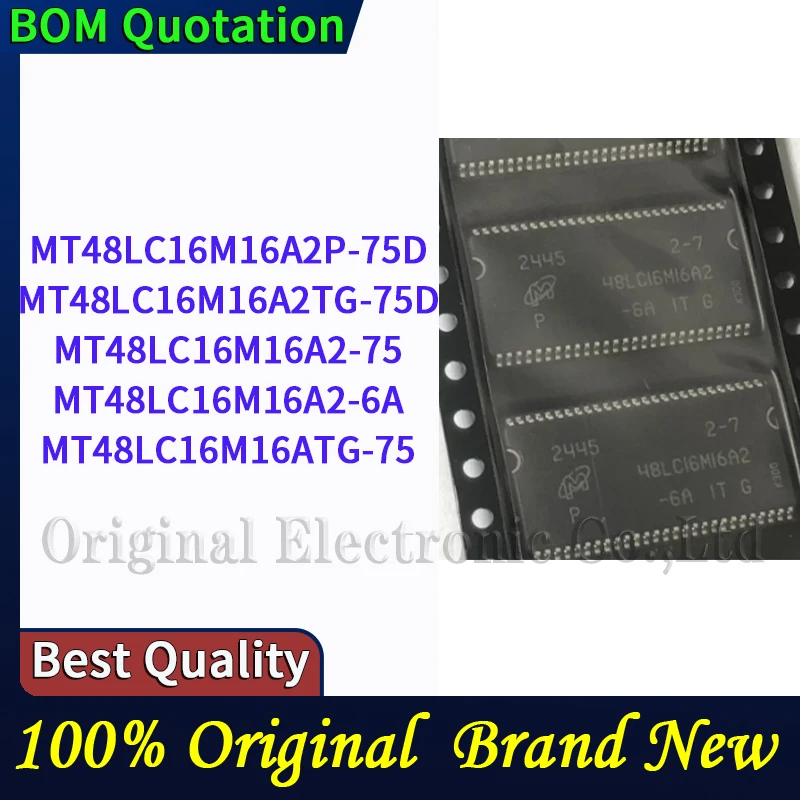 10pcs/lot MT48LC16M16A2P-75D MT48LC16M16A2TG-75D MT48LC16M16A2-75  plastic casing Original  In stock High quality