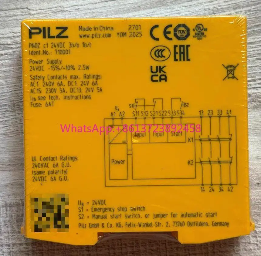 

New Original PILZ Pilz Safety Relay PNOZ C1 24VDC 3n/o 1n/c 710001 in stock