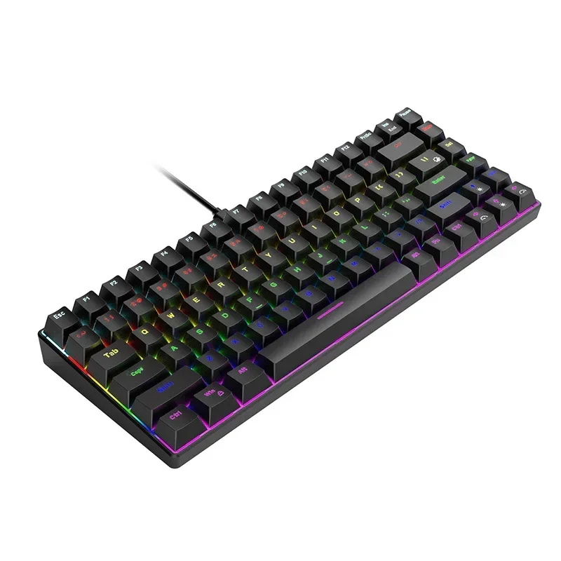 K84 mechanical keyboard 84 keys, compact laptop gaming luminous computer guest