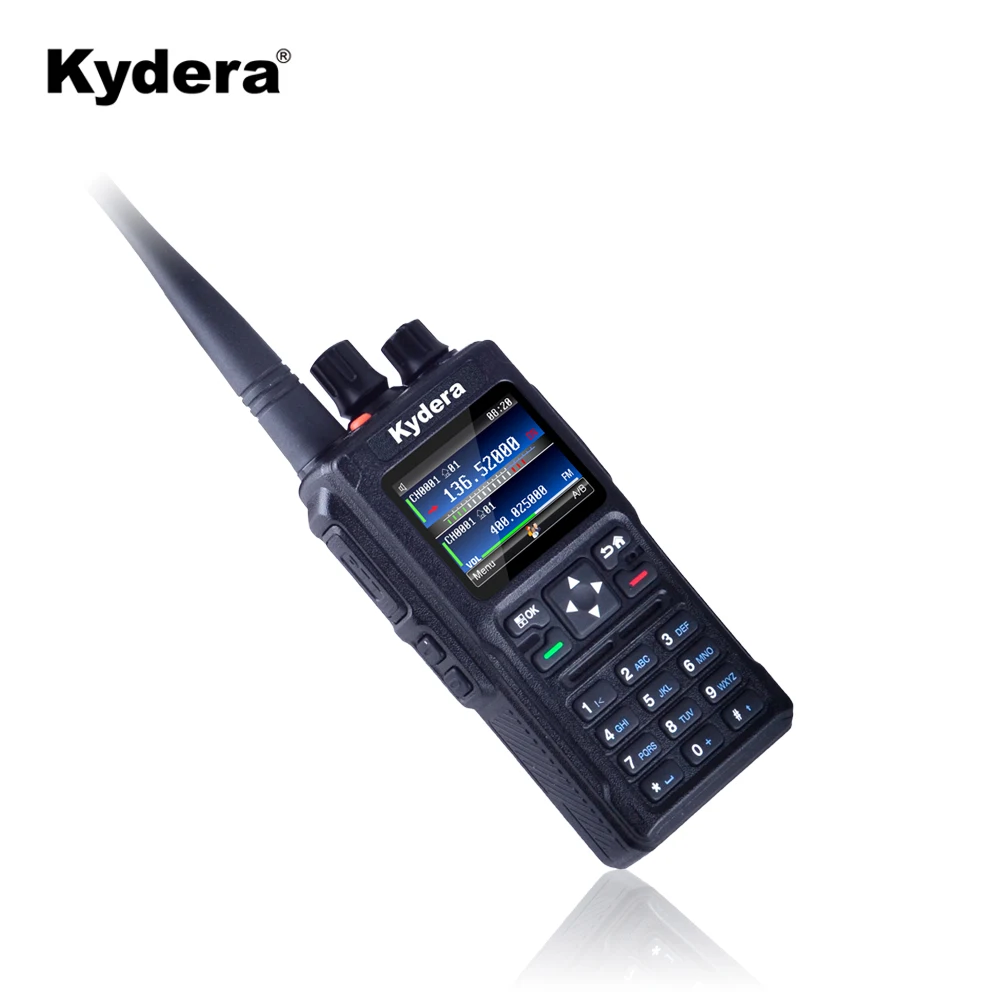 KYD/ NHR1 VHF UHF Handheld Digital Wireless 2-way Communication DR-550UV AES256 IPx4 Water Resistant 5km Range 2000-2500mAh 3