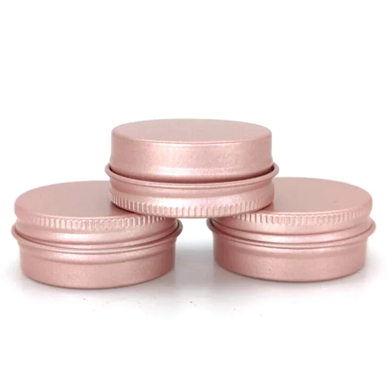 15G Reispotten Set Roségouden Mini-Make-Upcontainers Voor Cosmetische Crèmebewaarpotten Met Deksels Aluminium Blik Metalen Blikjes Cosmetica