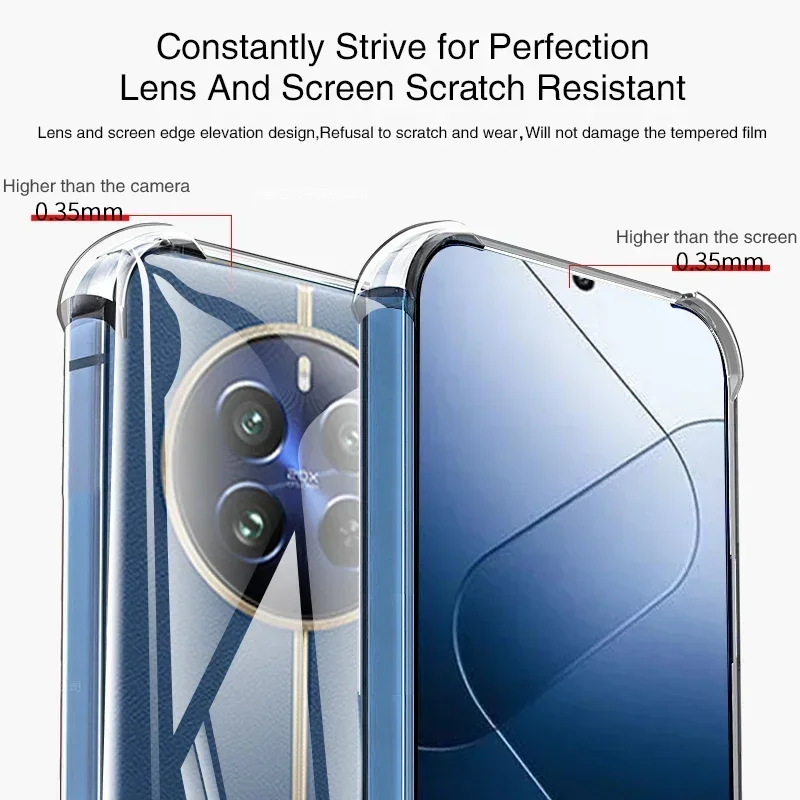 럭셔리 클리어 에어백 휴대폰 케이스, Realme 13 Pro Plus 4G 5G Realme13 13ProPlus 360 소프트 낙하 방지 에어백 커버, 충격 방지 아머