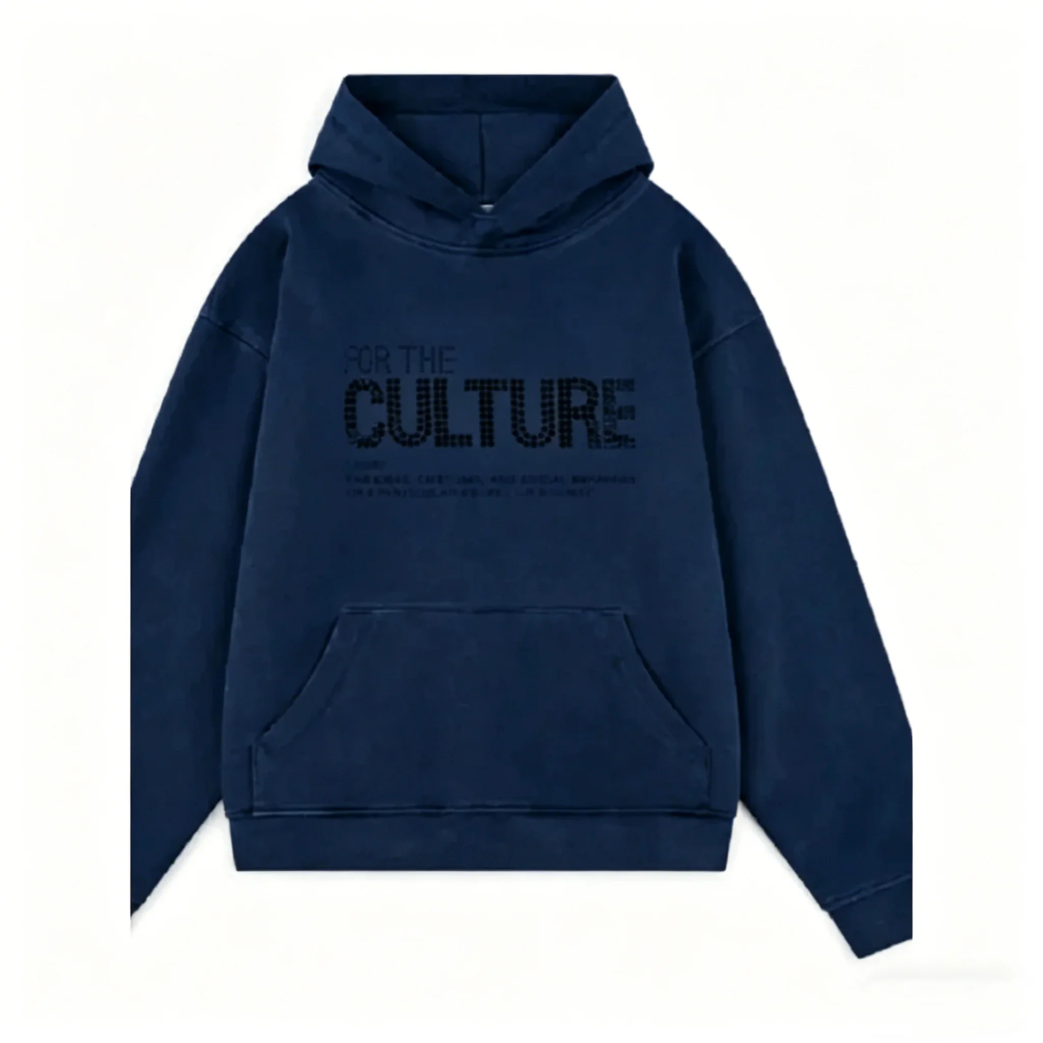 Für The Culture Hoodie, Unisex-Kapuzenpullover mit Kordelzug, Punktmatrix-Buchstaben-Design, Frontdruck, Hip-Hop-Streetwear-Pullover – Detail 7