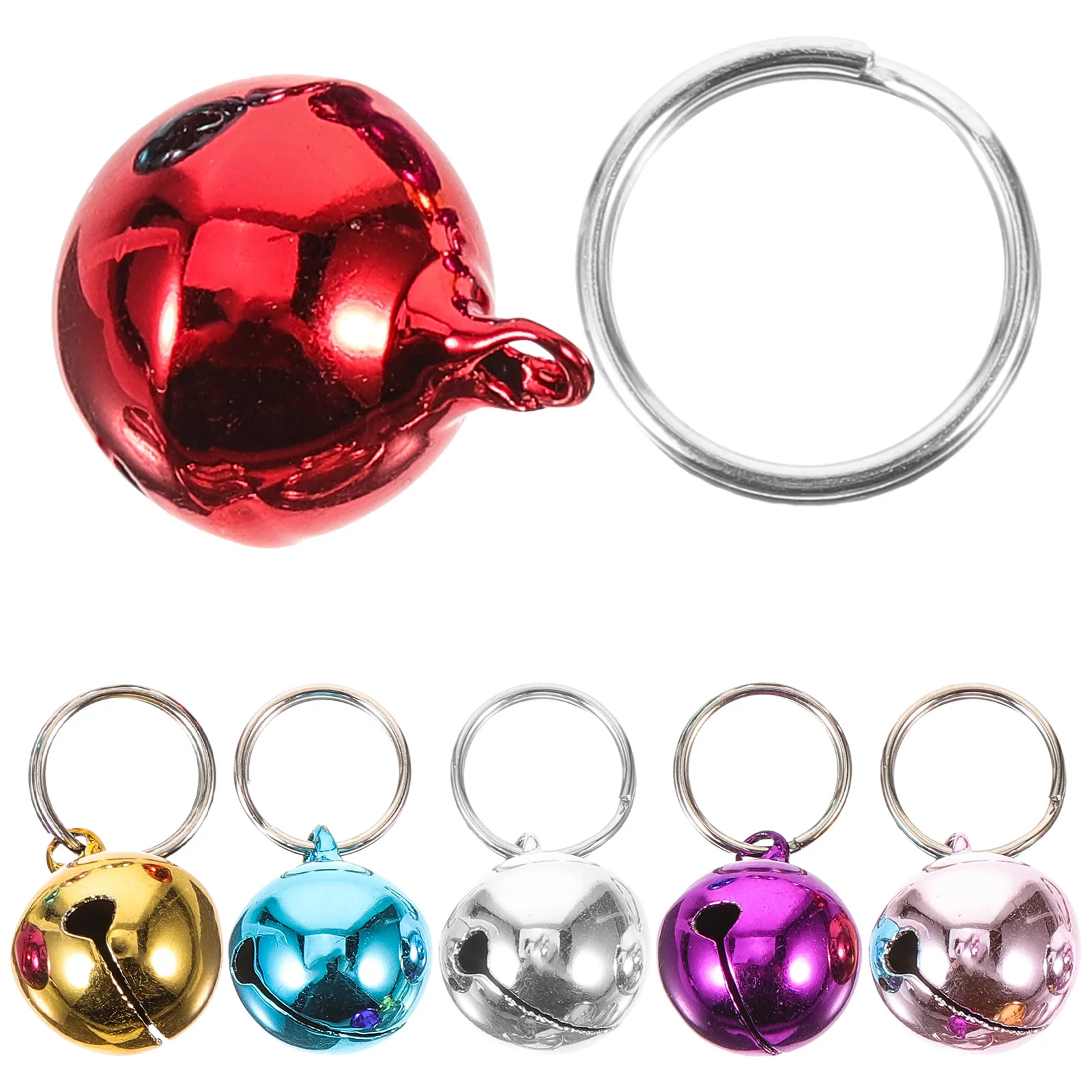 Collar para perro y gato, dijes colgantes de acero inoxidable, accesorios para mascotas, campanas pequeñas decorativas para cachorro, Collar para gato, manualidades Diy, 6 uds.